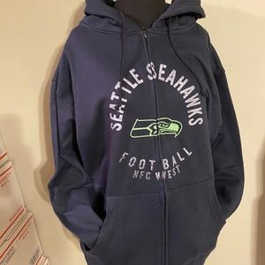 Seattle Seahawks NFL Women’s Blue Full Zip Size 2x NFL*New* Logo Vintage Look